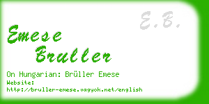 emese bruller business card